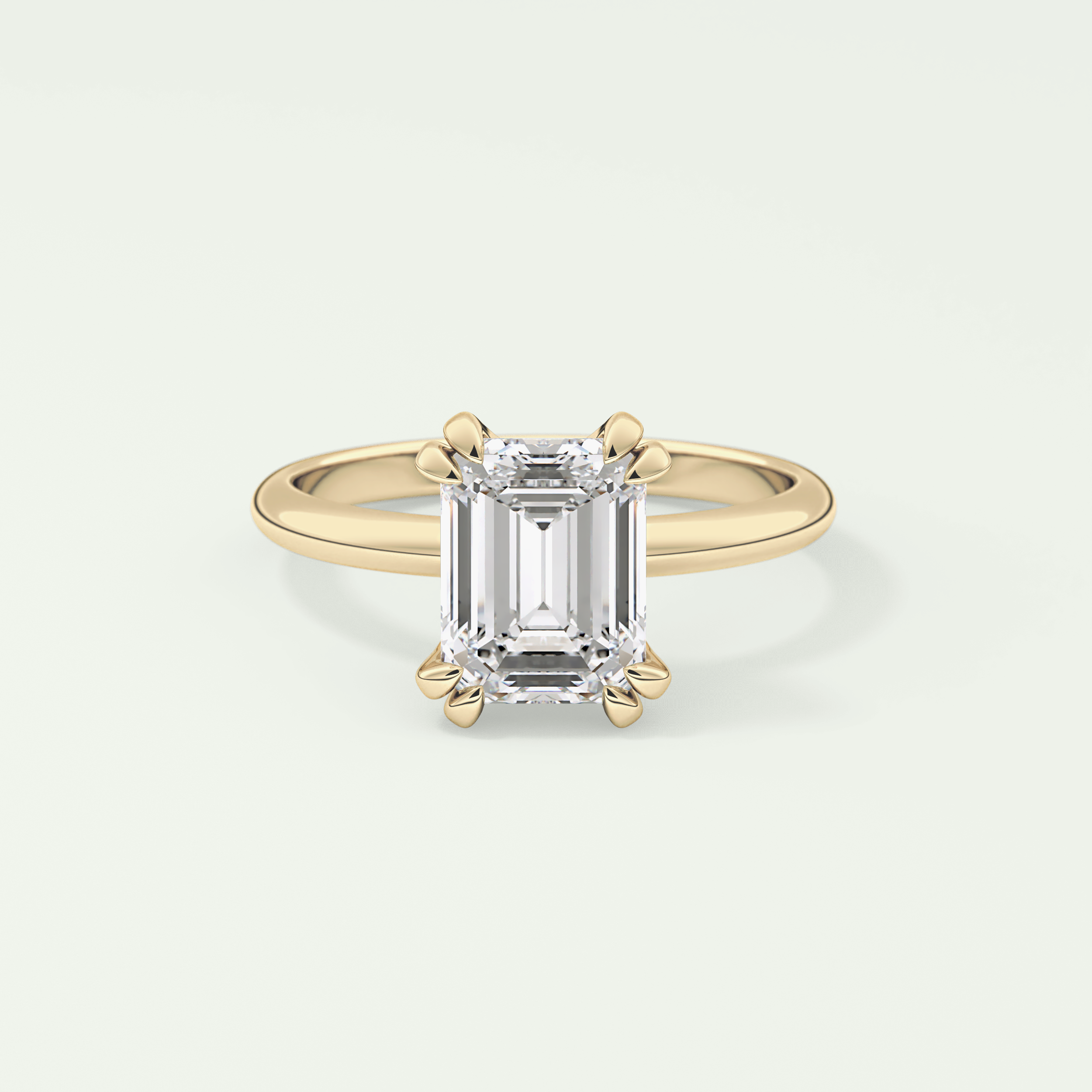 2.0 CT Emerald Cut Solitaire Lab-Grown Diamond Engagement Ring 1