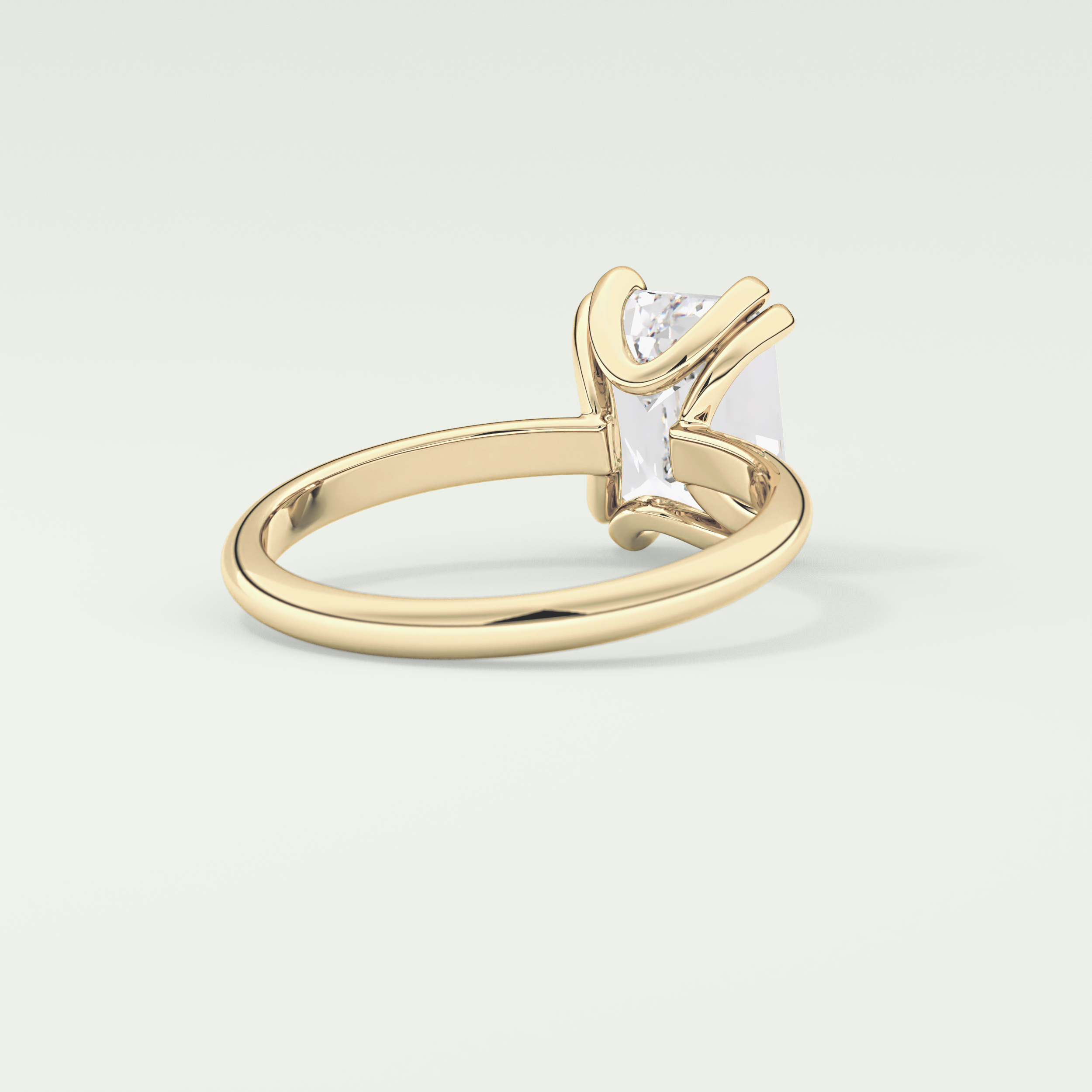 2.0 CT Emerald Cut Solitaire Lab-Grown Diamond Engagement Ring 2