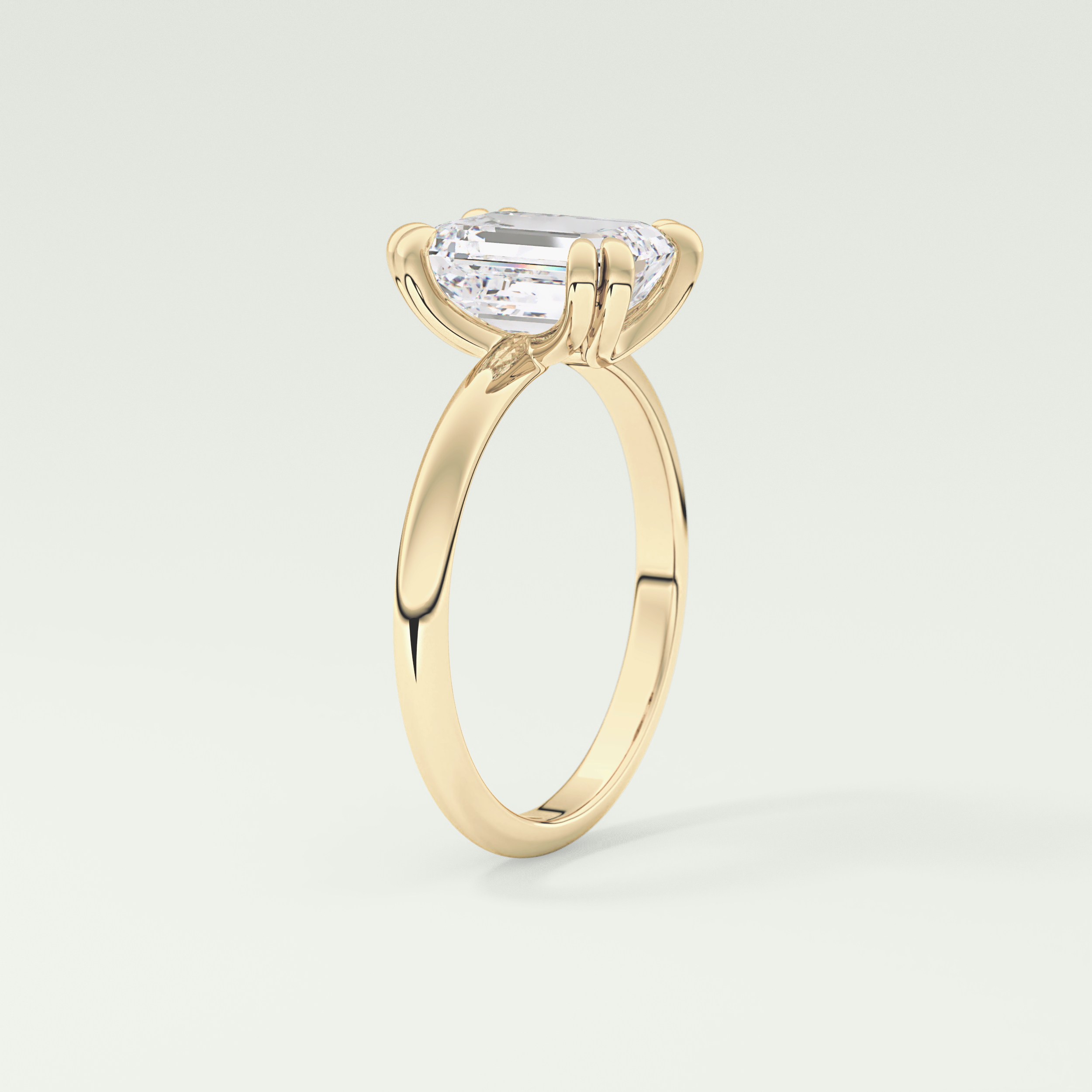 2.0 CT Emerald Cut Solitaire Lab-Grown Diamond Engagement Ring 5