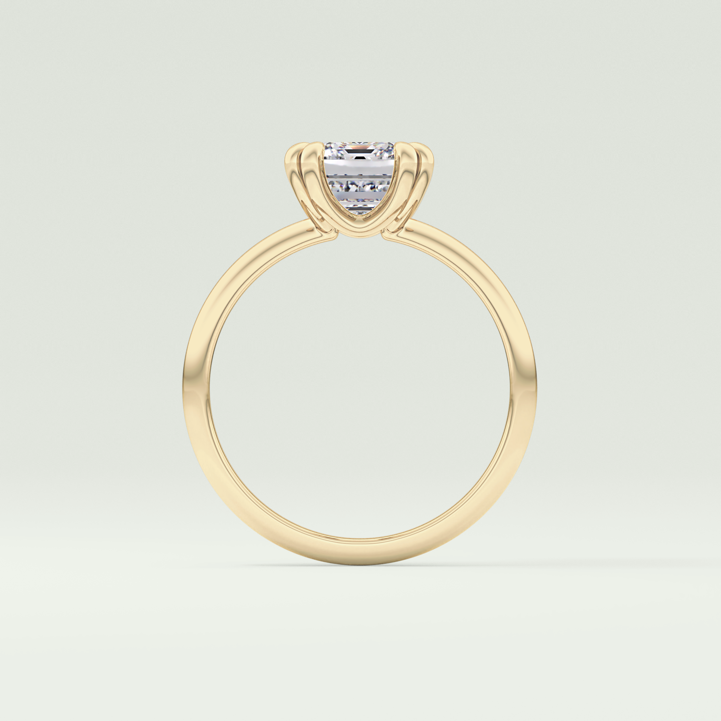 2.0 CT Emerald Cut Solitaire Lab-Grown Diamond Engagement Ring 6