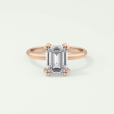 2.0 CT Emerald Cut Solitaire Lab-Grown Diamond Engagement Ring 7