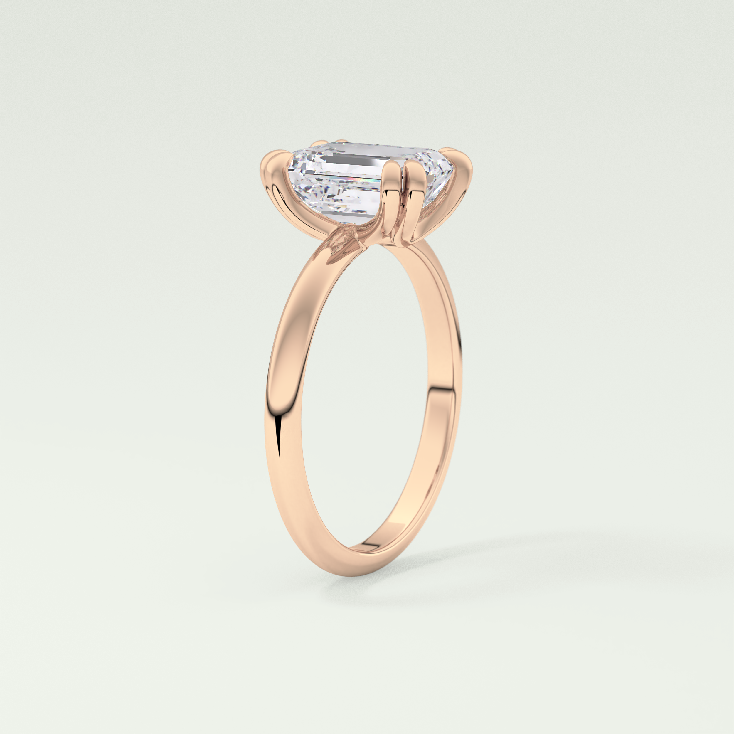 2.0 CT Emerald Cut Solitaire Lab-Grown Diamond Engagement Ring 11
