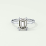 2.0 CT Emerald Cut Solitaire Lab-Grown Diamond Engagement Ring 13