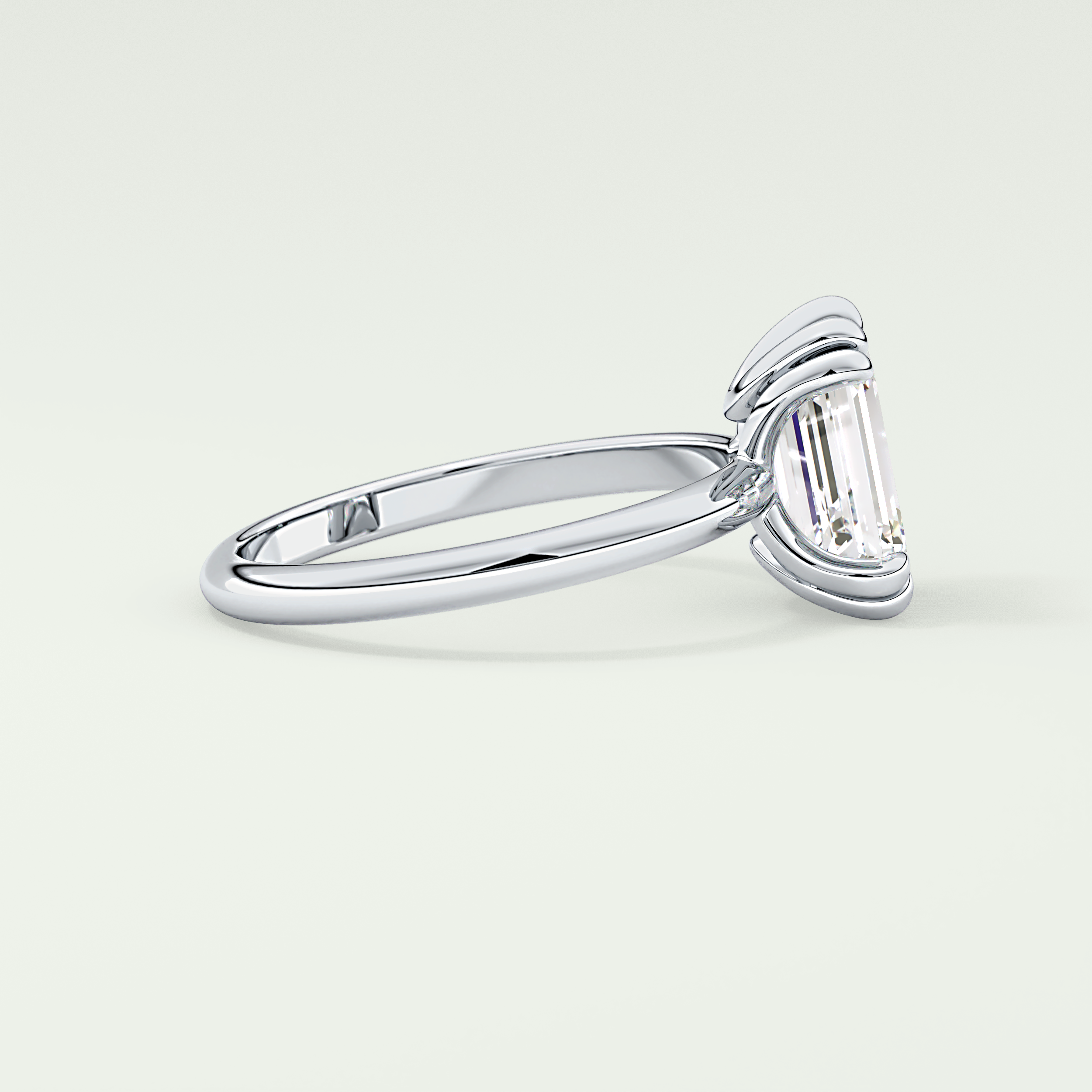 2.0 CT Emerald Cut Solitaire Lab-Grown Diamond Engagement Ring 15