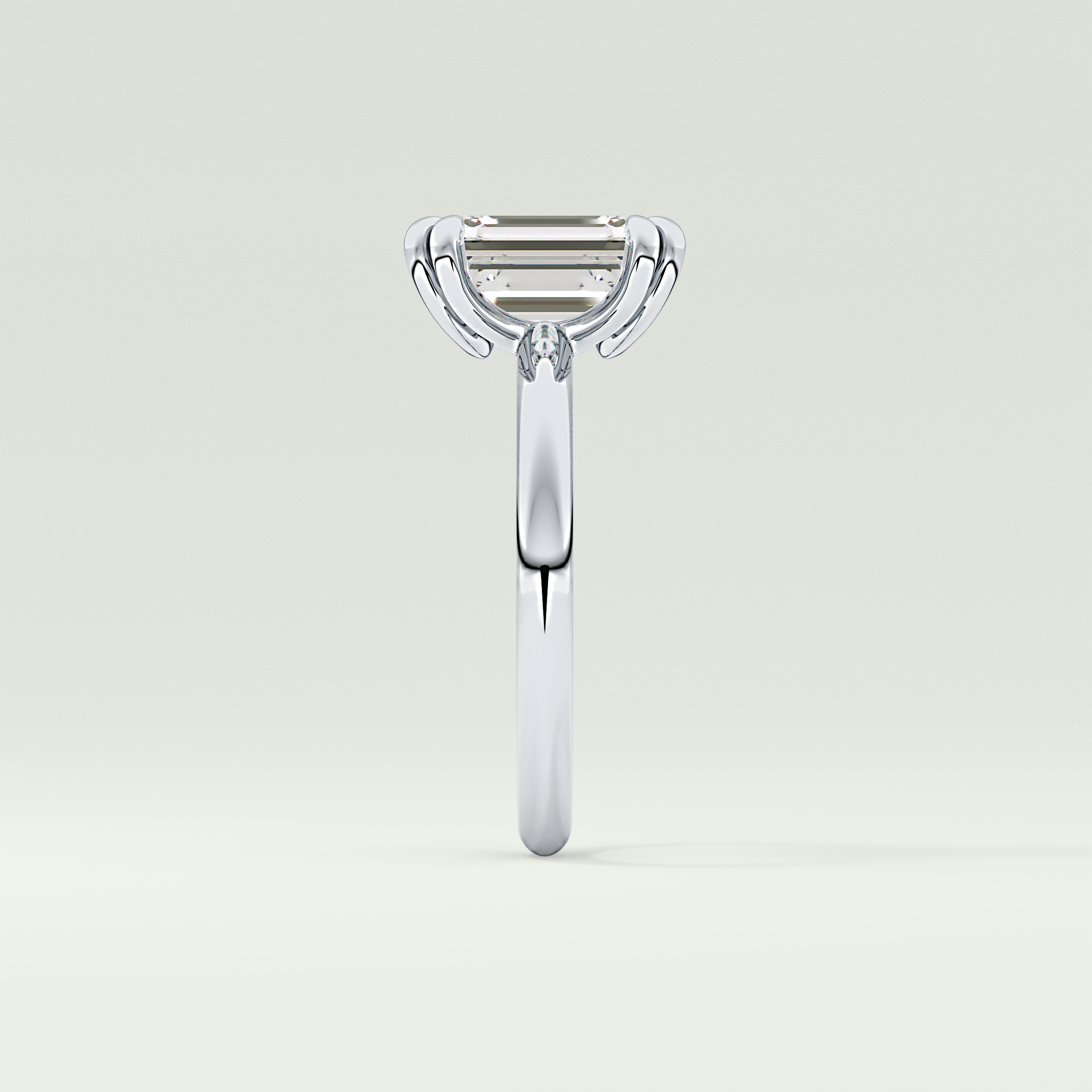 2.0 CT Emerald Cut Solitaire Lab-Grown Diamond Engagement Ring 16