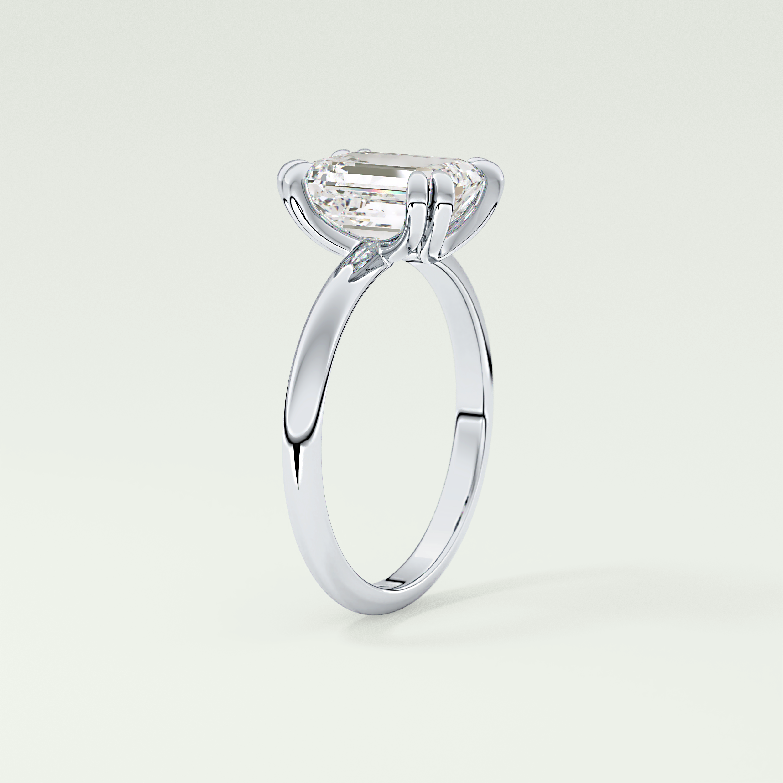 2.0 CT Emerald Cut Solitaire Lab-Grown Diamond Engagement Ring 17
