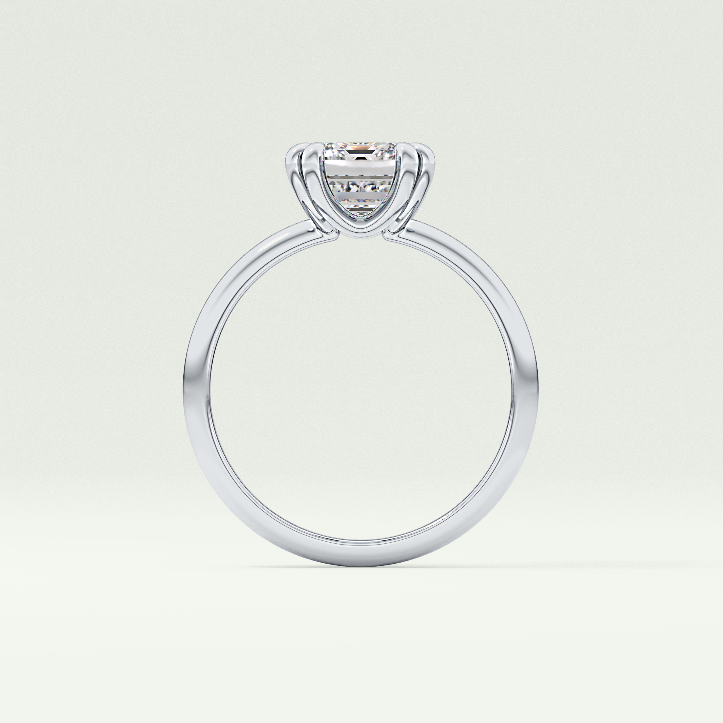 2.0 CT Emerald Cut Solitaire Lab-Grown Diamond Engagement Ring 18