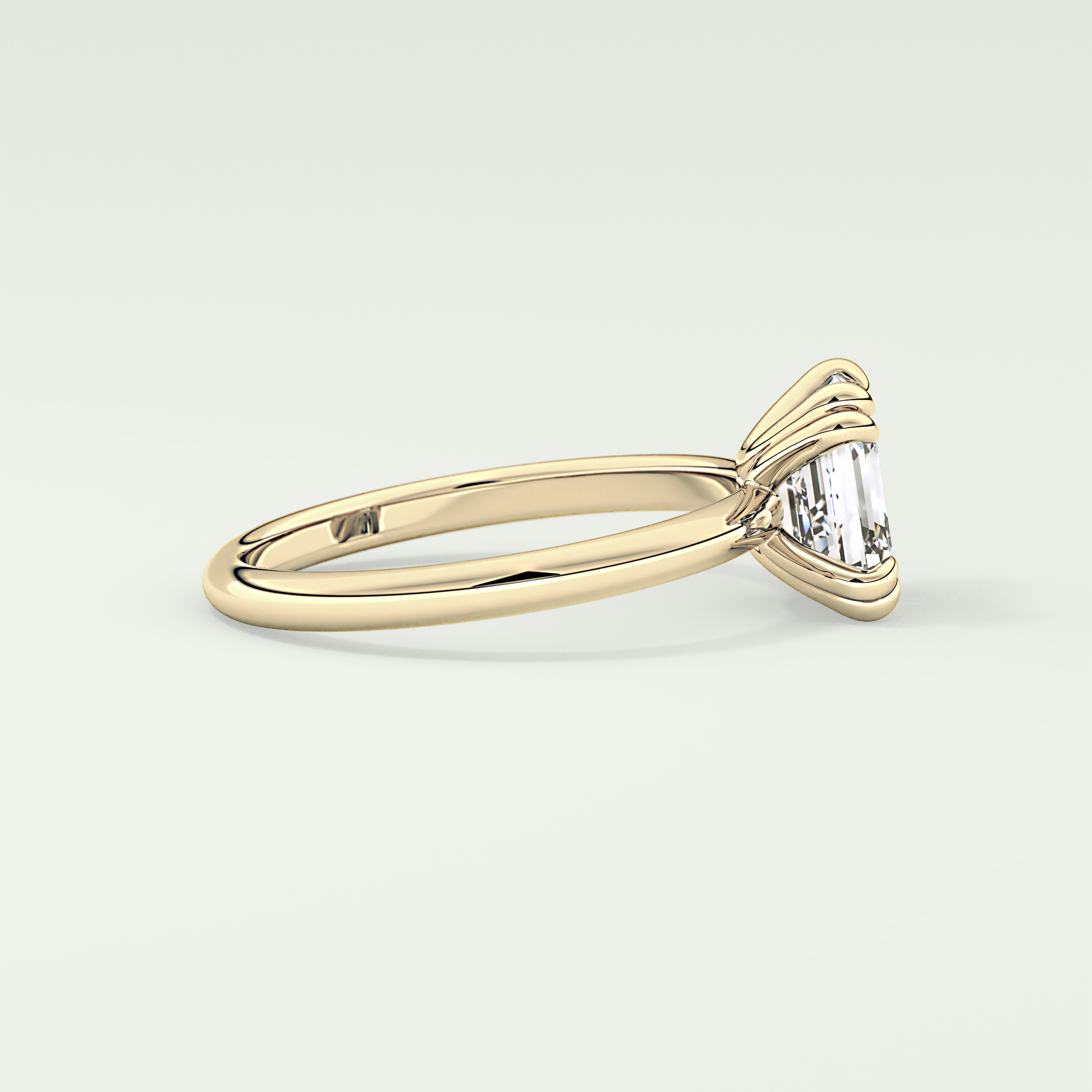2.0 CT Asscher Cut Solitaire Lab-Grown Diamond Engagement Ring 3