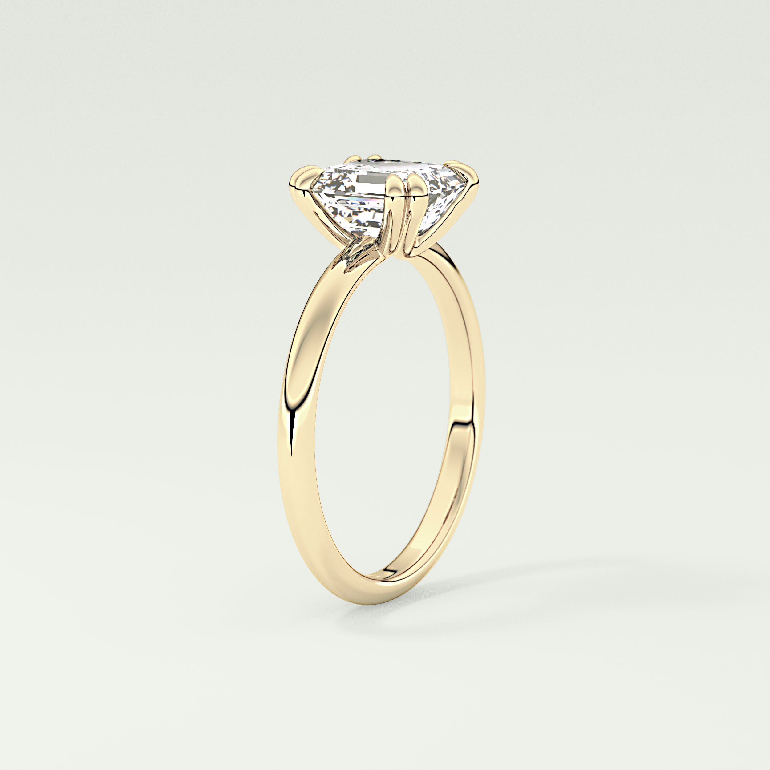 2.0 CT Asscher Cut Solitaire Lab-Grown Diamond Engagement Ring 5