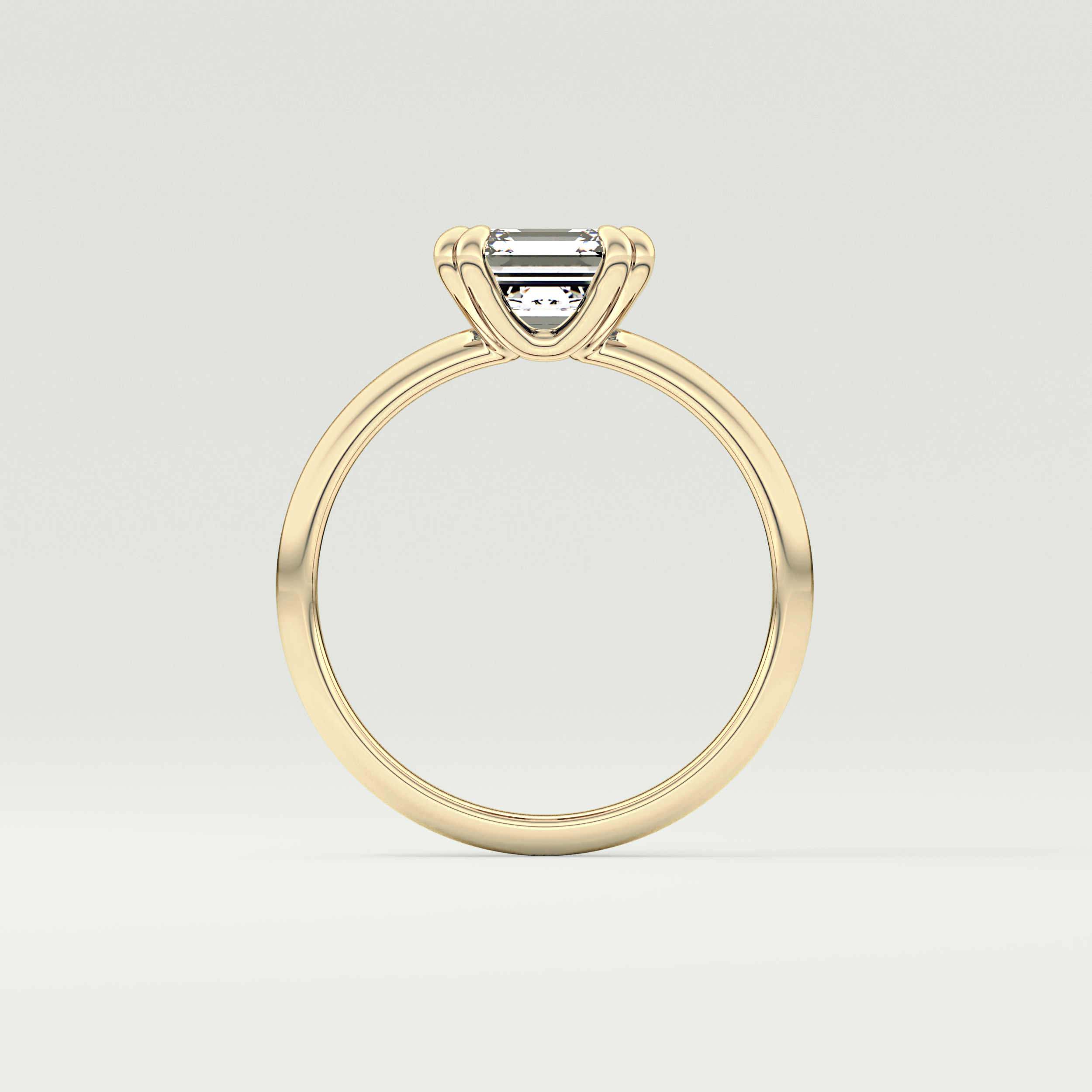 2.0 CT Asscher Cut Solitaire Lab-Grown Diamond Engagement Ring 6