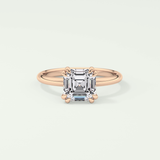 2.0 CT Asscher Cut Solitaire Lab-Grown Diamond Engagement Ring 7