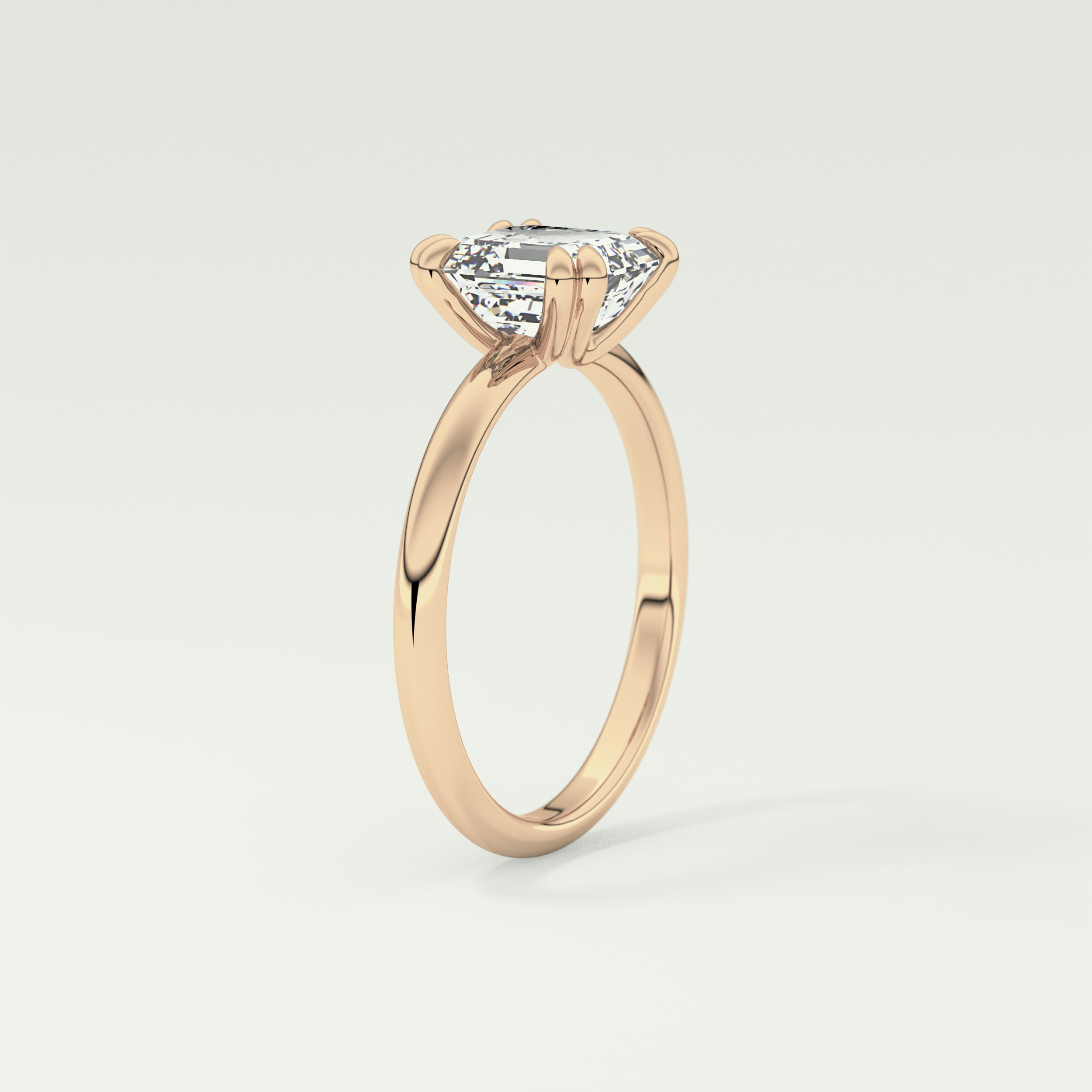 2.0 CT Asscher Cut Solitaire Lab-Grown Diamond Engagement Ring 11