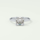 2.0 CT Asscher Cut Solitaire Lab-Grown Diamond Engagement Ring 13