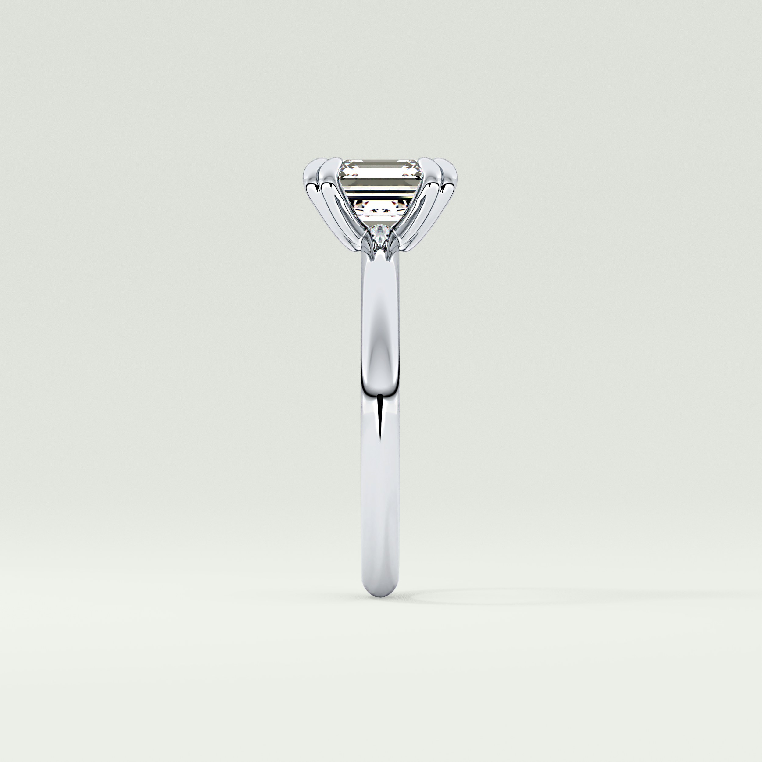 2.0 CT Asscher Cut Solitaire Lab-Grown Diamond Engagement Ring 16