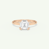 2.0 CT Asscher Cut Solitaire Lab-Grown Diamond Engagement Ring
