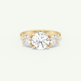 2.0 CT Round Cut Three Stone Lab-Grown Diamond Engagement Ring