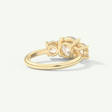 2.0 CT Round Cut Three Stone Lab-Grown Diamond Engagement Ring
