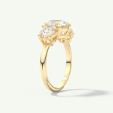 2.0 CT Round Cut Three Stone Lab-Grown Diamond Engagement Ring
