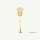 2.0 CT Round Cut Three Stone Lab-Grown Diamond Engagement Ring