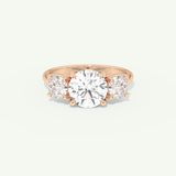 2.0 CT Round Cut Three Stone Lab-Grown Diamond Engagement Ring