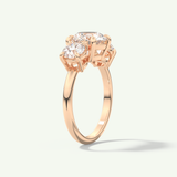 2.0 CT Round Cut Three Stone Lab-Grown Diamond Engagement Ring