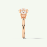 2.0 CT Round Cut Three Stone Lab-Grown Diamond Engagement Ring