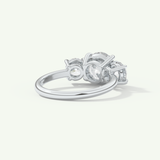 2.0 CT Round Cut Three Stone Lab-Grown Diamond Engagement Ring