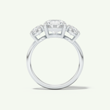 2.0 CT Round Cut Three Stone Lab-Grown Diamond Engagement Ring