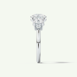 2.0 CT Round Cut Three Stone Lab-Grown Diamond Engagement Ring