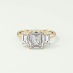 2.0 CT Emerald Cut Three Stone Lab-Grown Diamond Engagement Ring 1