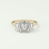 2.0 CT Emerald Cut Three Stone Lab-Grown Diamond Engagement Ring 1