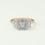 2.0 CT Emerald Cut Three Stone Lab-Grown Diamond Engagement Ring 7
