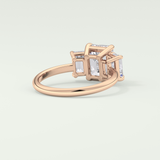 2.0 CT Emerald Cut Three Stone Lab-Grown Diamond Engagement Ring 8