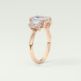 2.0 CT Emerald Cut Three Stone Lab-Grown Diamond Engagement Ring 11