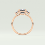 2.0 CT Emerald Cut Three Stone Lab-Grown Diamond Engagement Ring 12