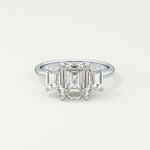 2.0 CT Emerald Cut Three Stone Lab-Grown Diamond Engagement Ring 13