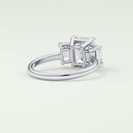 2.0 CT Emerald Cut Three Stone Lab-Grown Diamond Engagement Ring 14