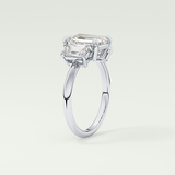 2.0 CT Emerald Cut Three Stone Lab-Grown Diamond Engagement Ring 17