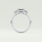 2.0 CT Emerald Cut Three Stone Lab-Grown Diamond Engagement Ring 18