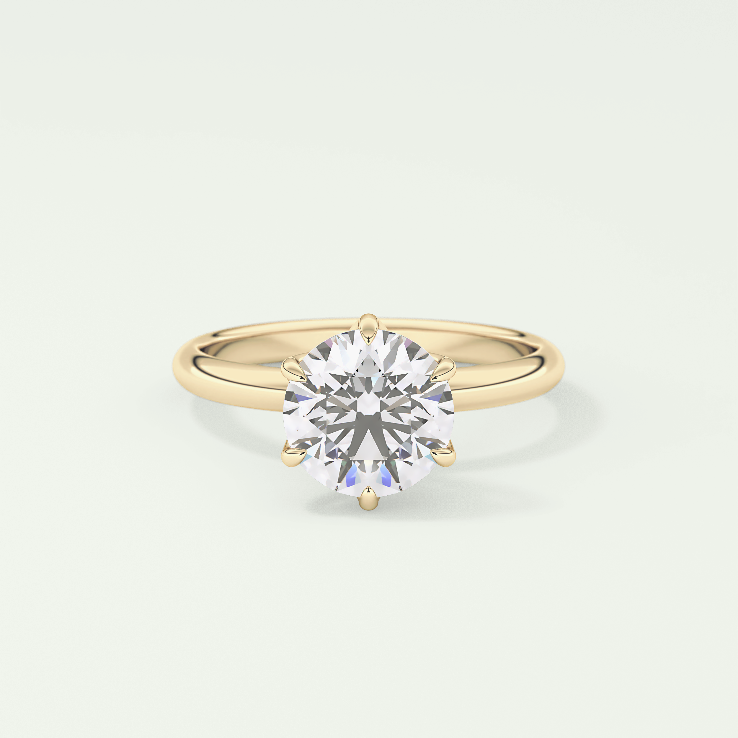 1.5 CT Round Cut Solitaire Lab-Grown Diamond Engagement Ring 1