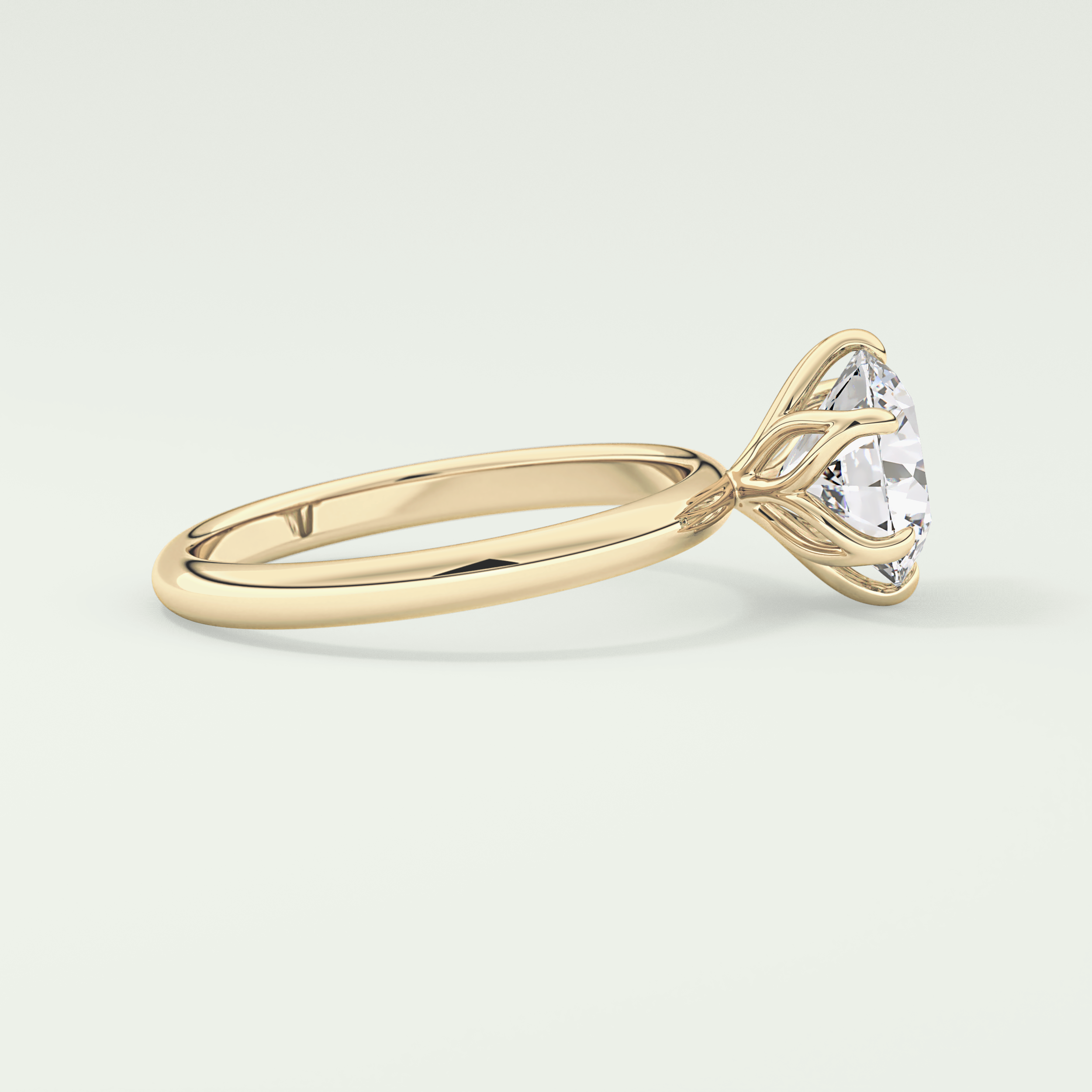 1.5 CT Round Cut Solitaire Lab-Grown Diamond Engagement Ring 3