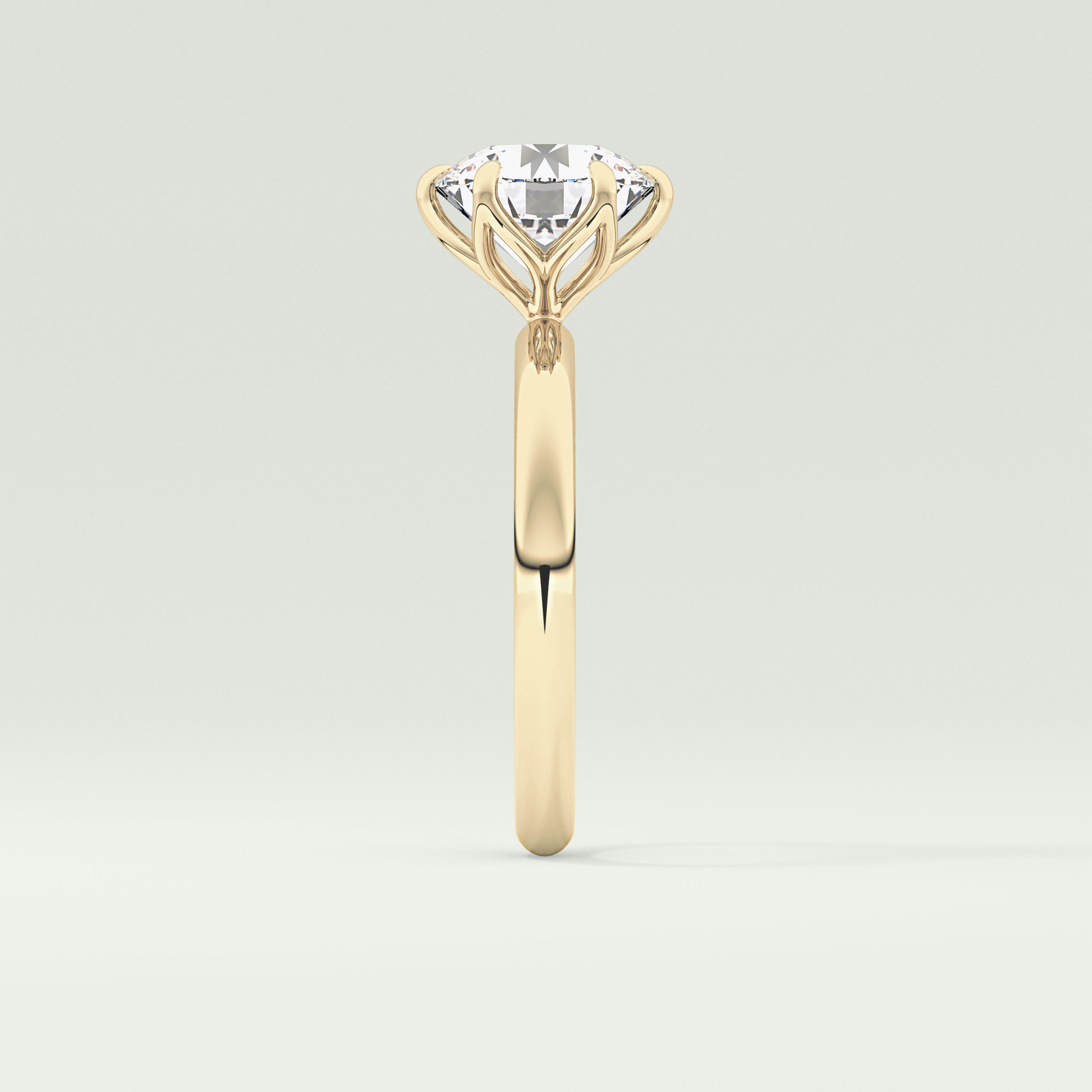 1.5 CT Round Cut Solitaire Lab-Grown Diamond Engagement Ring 4