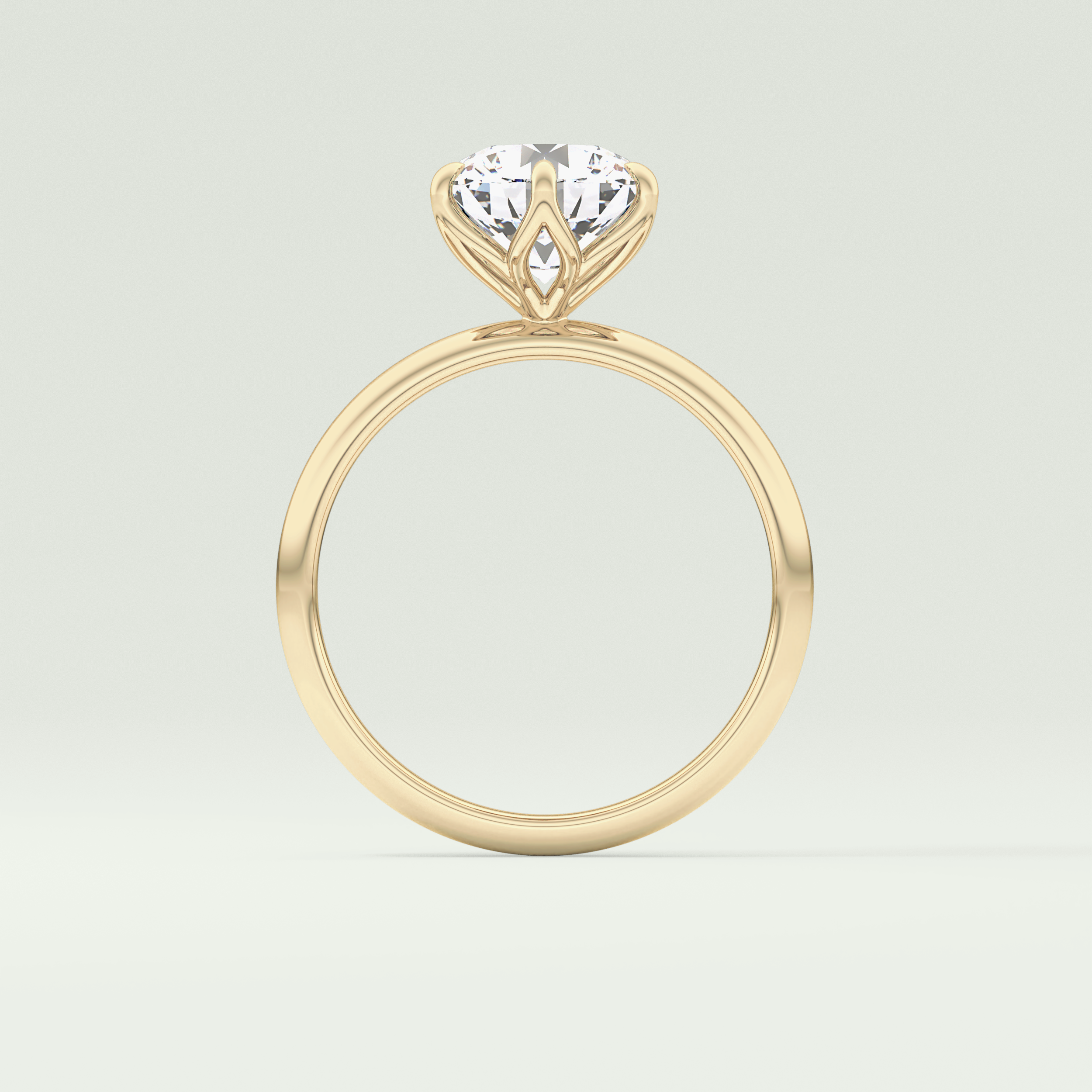 1.5 CT Round Cut Solitaire Moissanite Engagement Ring 6