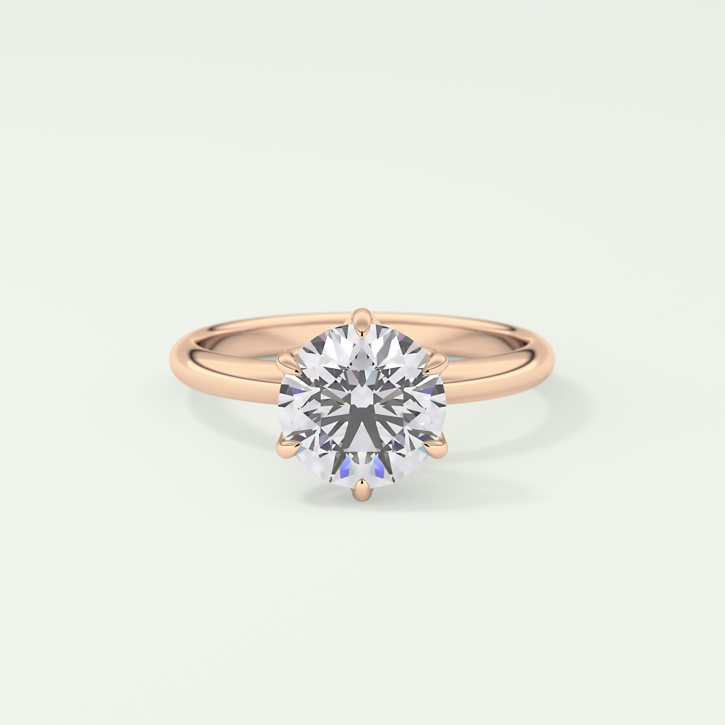 1.5 CT Round Cut Solitaire Lab-Grown Diamond Engagement Ring 7