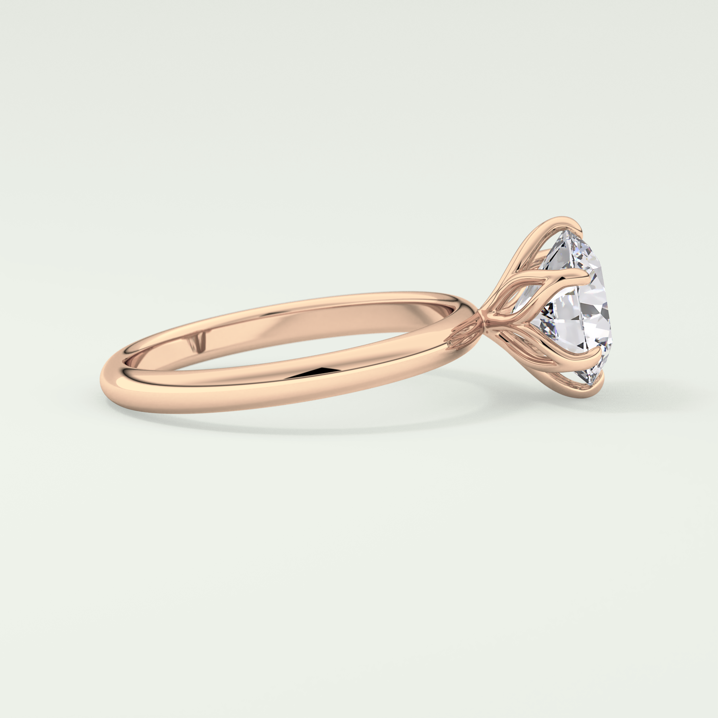 1.5 CT Round Cut Solitaire Lab-Grown Diamond Engagement Ring 9
