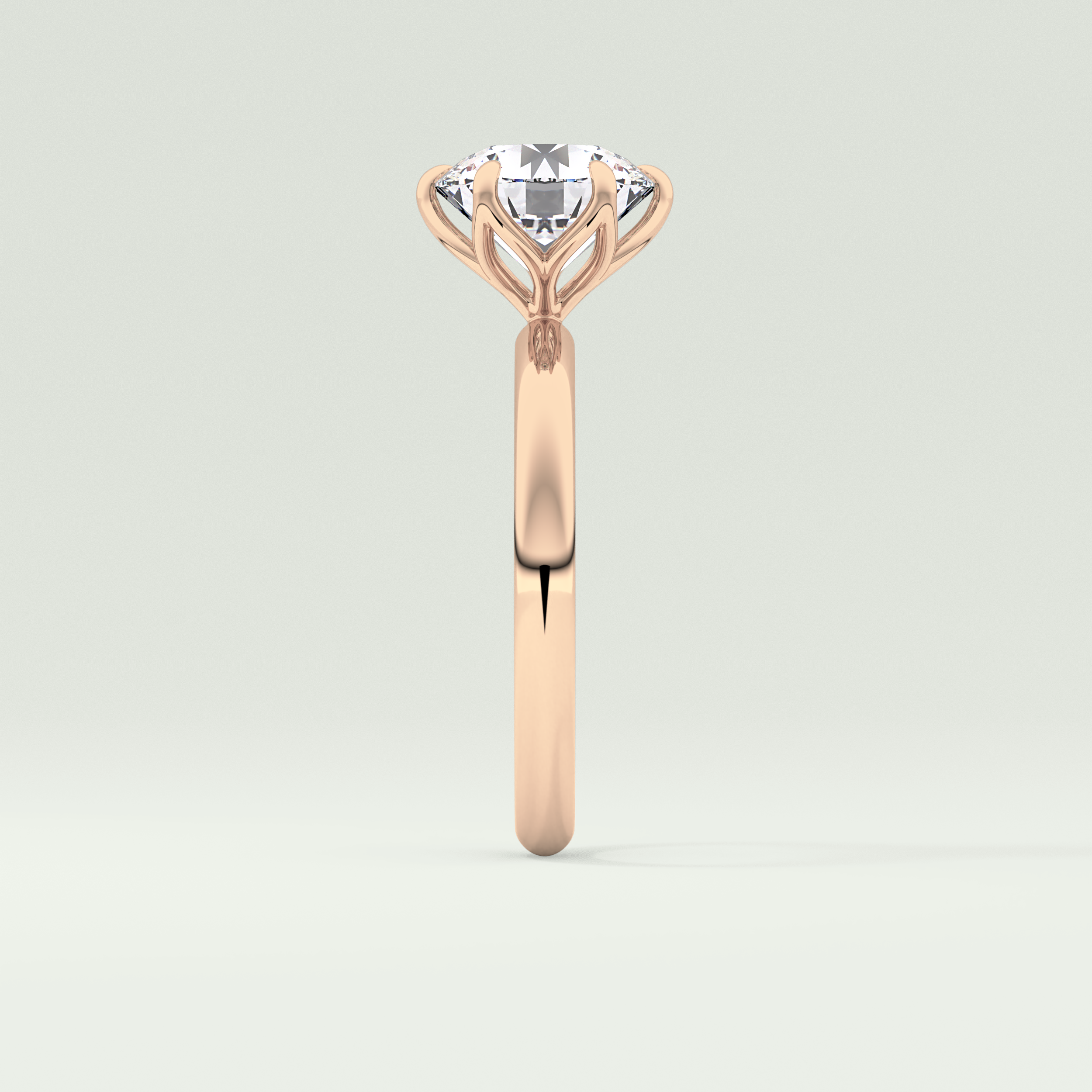1.5 CT Round Cut Solitaire Lab-Grown Diamond Engagement Ring 10