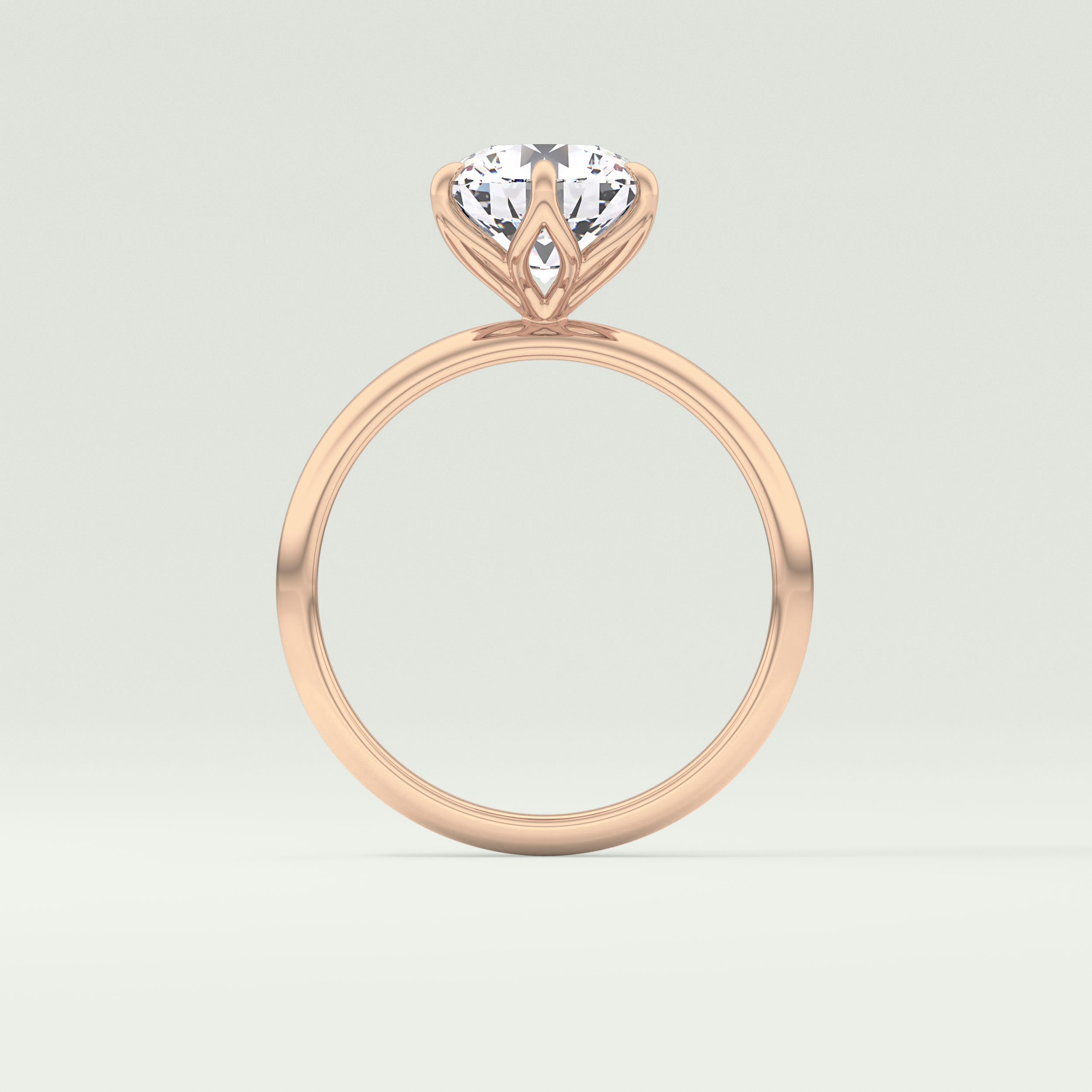 1.5 CT Round Cut Solitaire Lab-Grown Diamond Engagement Ring 12
