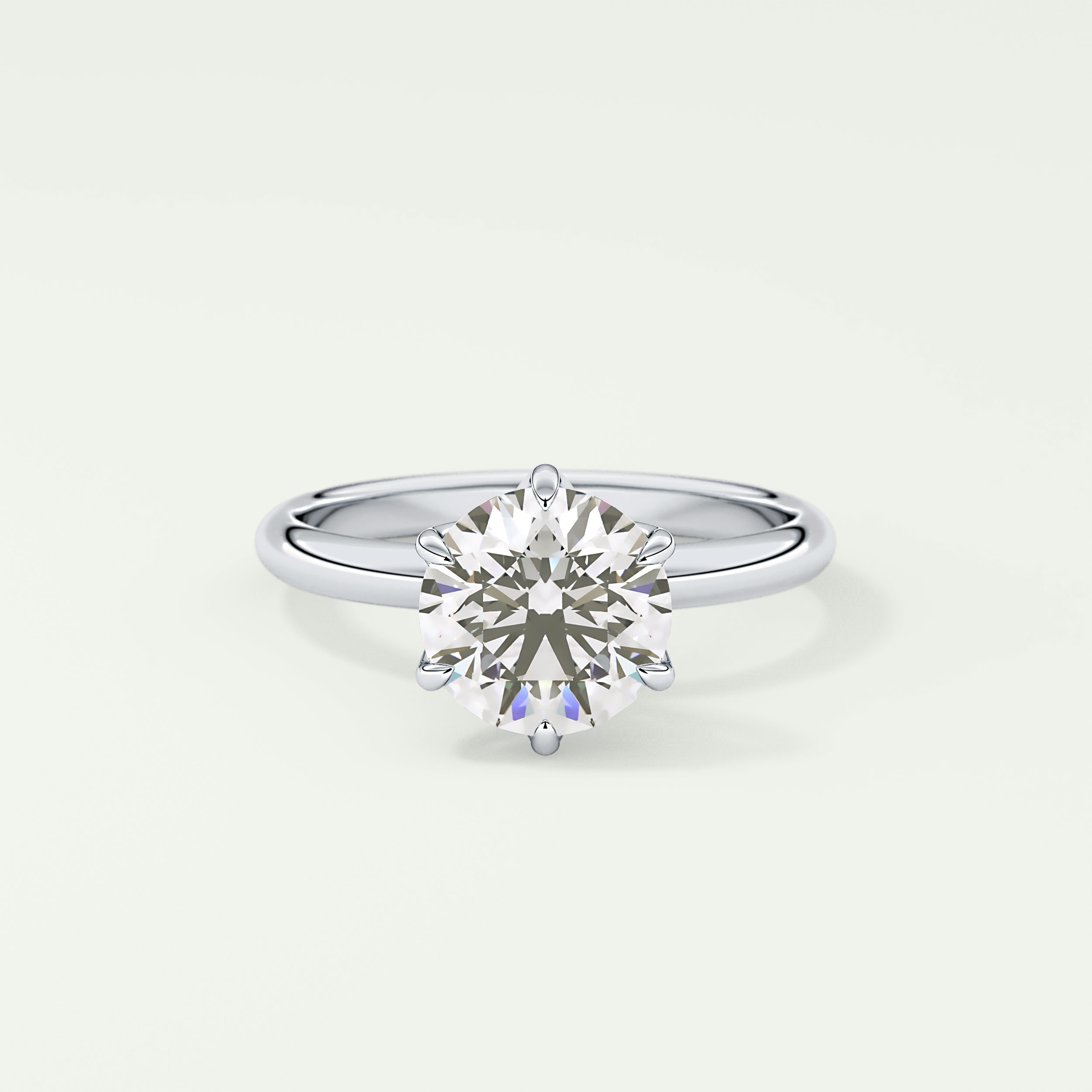 1.5 CT Round Cut Solitaire Lab-Grown Diamond Engagement Ring 13
