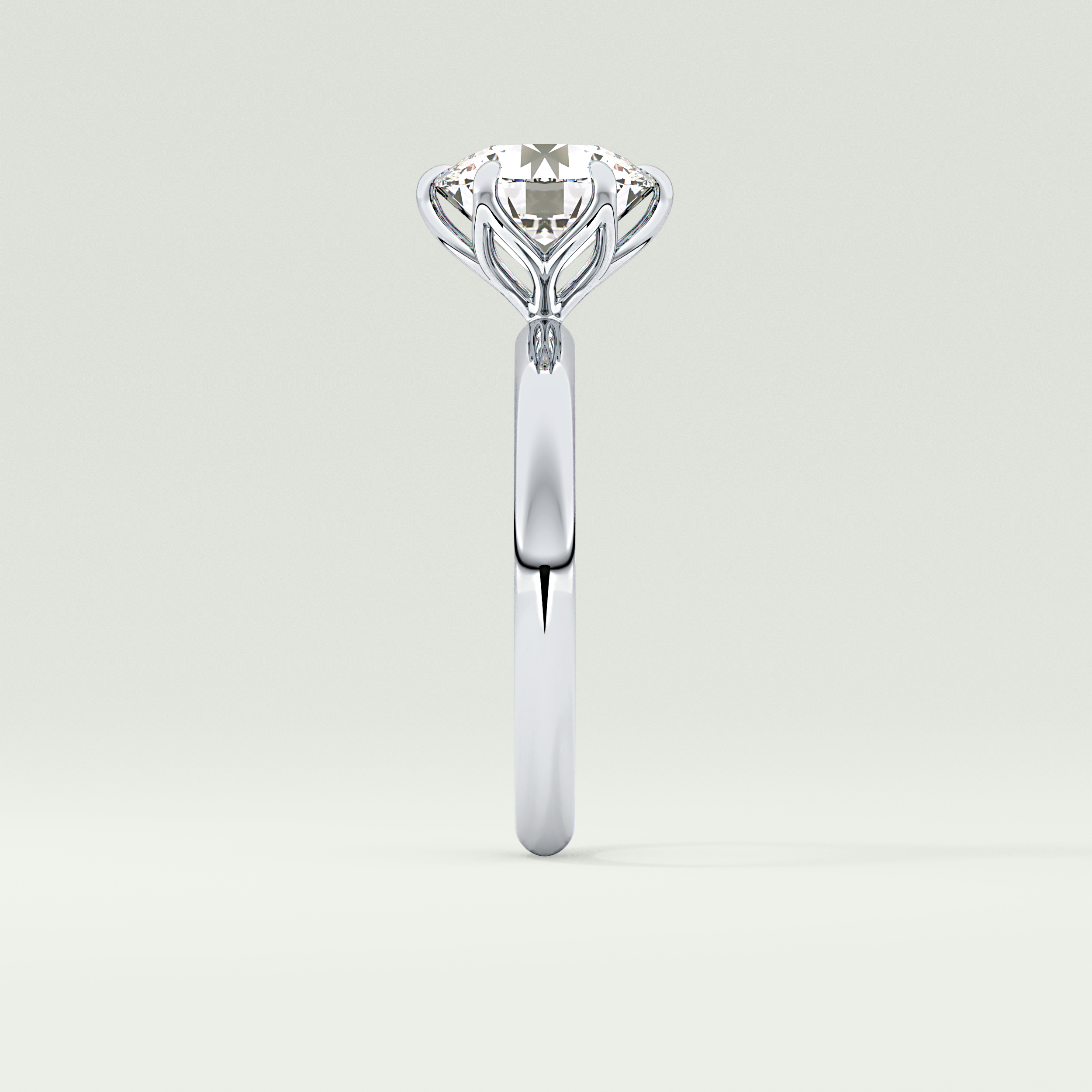 1.5 CT Round Cut Solitaire Lab-Grown Diamond Engagement Ring 16