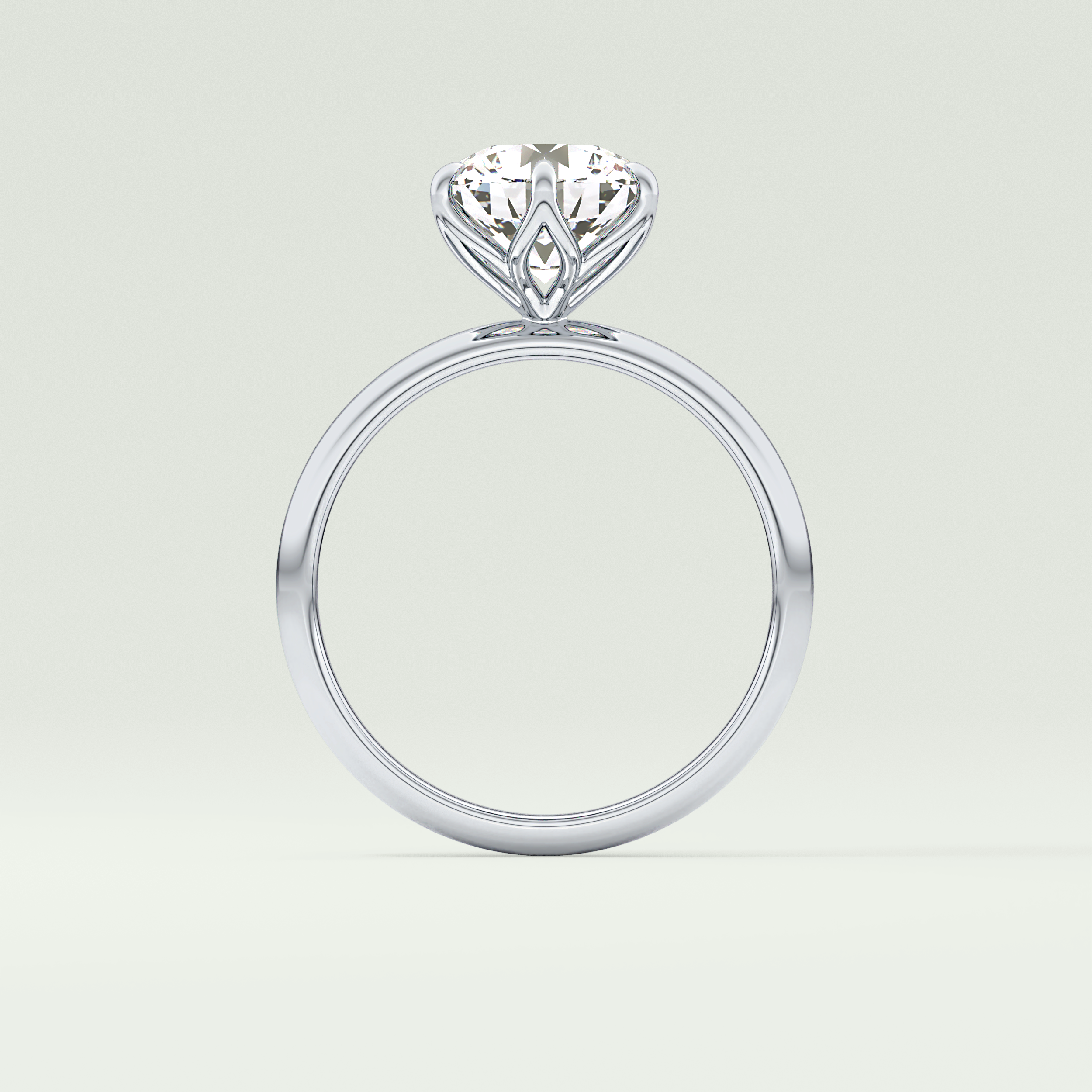1.5 CT Round Cut Solitaire Lab-Grown Diamond Engagement Ring 18